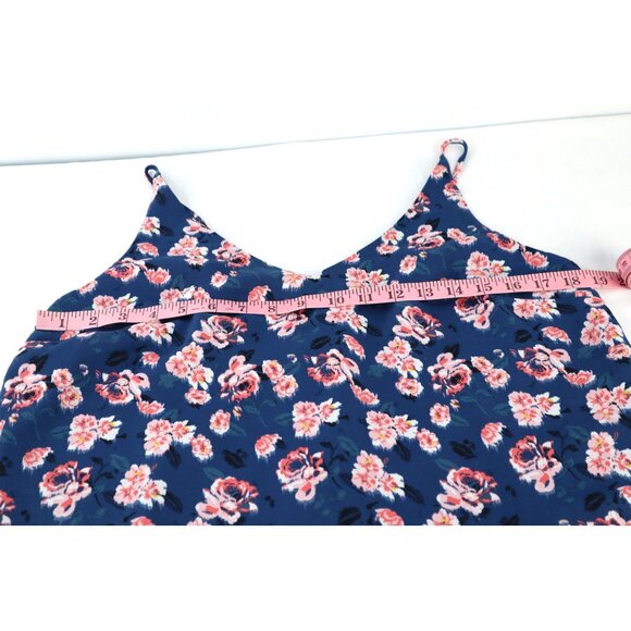 Banana Republic‎ Blouse Floral Navy Sleeveless with Adjustable Straps - Size M - Picture 9 of 10
